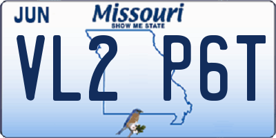 MO license plate VL2P6T