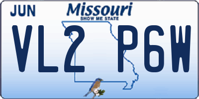 MO license plate VL2P6W