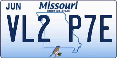 MO license plate VL2P7E