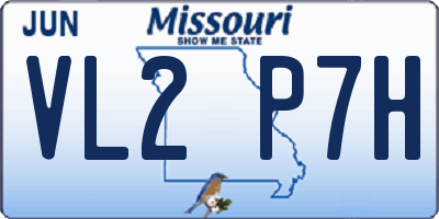 MO license plate VL2P7H