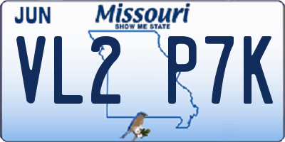 MO license plate VL2P7K