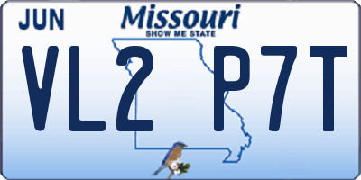 MO license plate VL2P7T