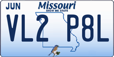 MO license plate VL2P8L