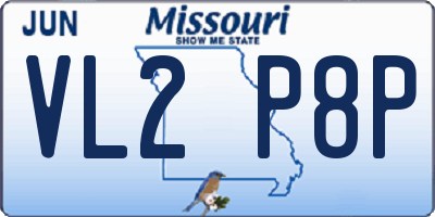 MO license plate VL2P8P
