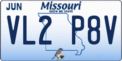 MO license plate VL2P8V