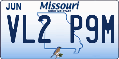 MO license plate VL2P9M