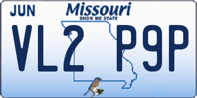 MO license plate VL2P9P