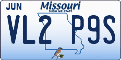 MO license plate VL2P9S
