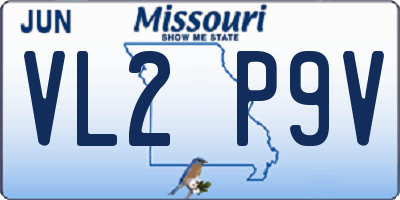 MO license plate VL2P9V