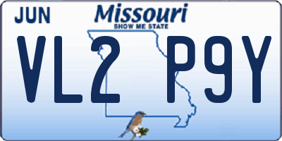 MO license plate VL2P9Y