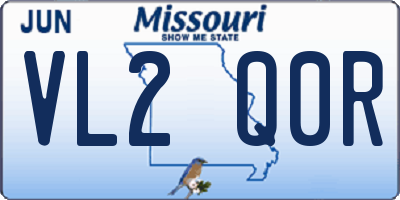 MO license plate VL2Q0R