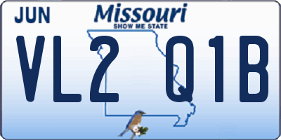 MO license plate VL2Q1B