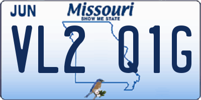 MO license plate VL2Q1G