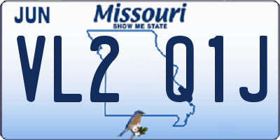 MO license plate VL2Q1J
