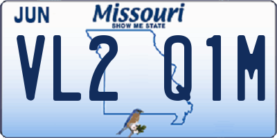 MO license plate VL2Q1M