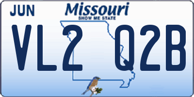 MO license plate VL2Q2B