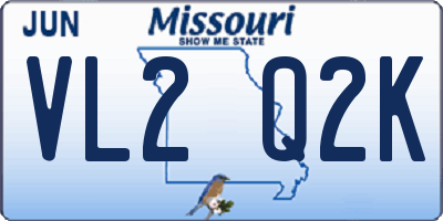 MO license plate VL2Q2K