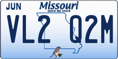 MO license plate VL2Q2M