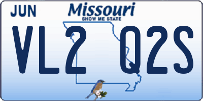 MO license plate VL2Q2S