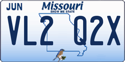 MO license plate VL2Q2X
