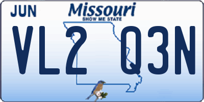 MO license plate VL2Q3N