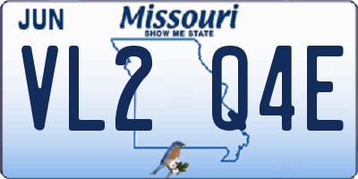 MO license plate VL2Q4E
