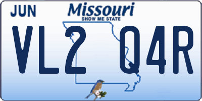 MO license plate VL2Q4R