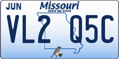 MO license plate VL2Q5C