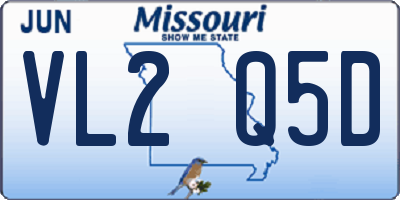 MO license plate VL2Q5D