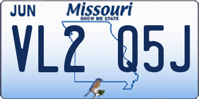 MO license plate VL2Q5J