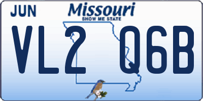 MO license plate VL2Q6B