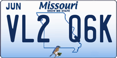MO license plate VL2Q6K