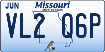 MO license plate VL2Q6P
