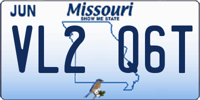 MO license plate VL2Q6T