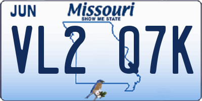 MO license plate VL2Q7K
