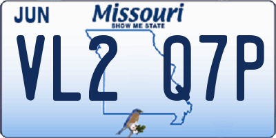 MO license plate VL2Q7P