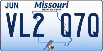MO license plate VL2Q7Q