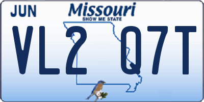 MO license plate VL2Q7T
