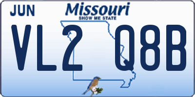 MO license plate VL2Q8B