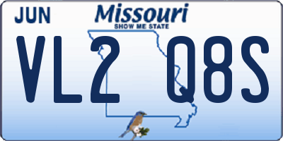 MO license plate VL2Q8S