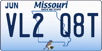 MO license plate VL2Q8T