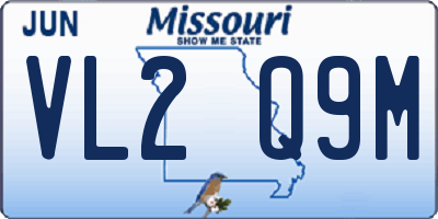 MO license plate VL2Q9M