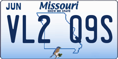MO license plate VL2Q9S