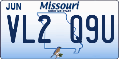 MO license plate VL2Q9U