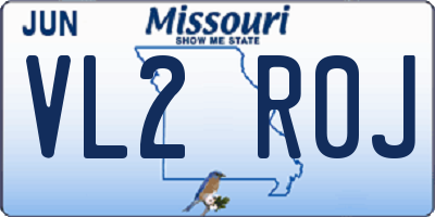 MO license plate VL2R0J