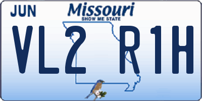 MO license plate VL2R1H