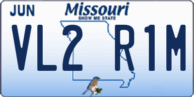 MO license plate VL2R1M