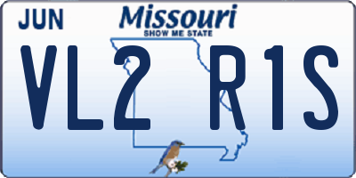 MO license plate VL2R1S