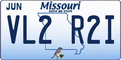 MO license plate VL2R2I