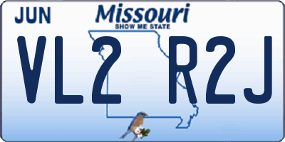 MO license plate VL2R2J
